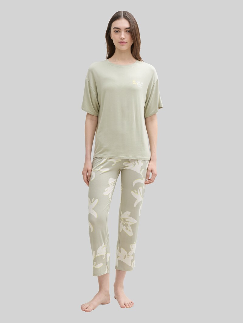 Tom Tailor Pyjama-Set mit Allover-Print - Grün-hell-allover Tom Tailor Pyjama-Set mit Allover-Print - Grün-hell-allover