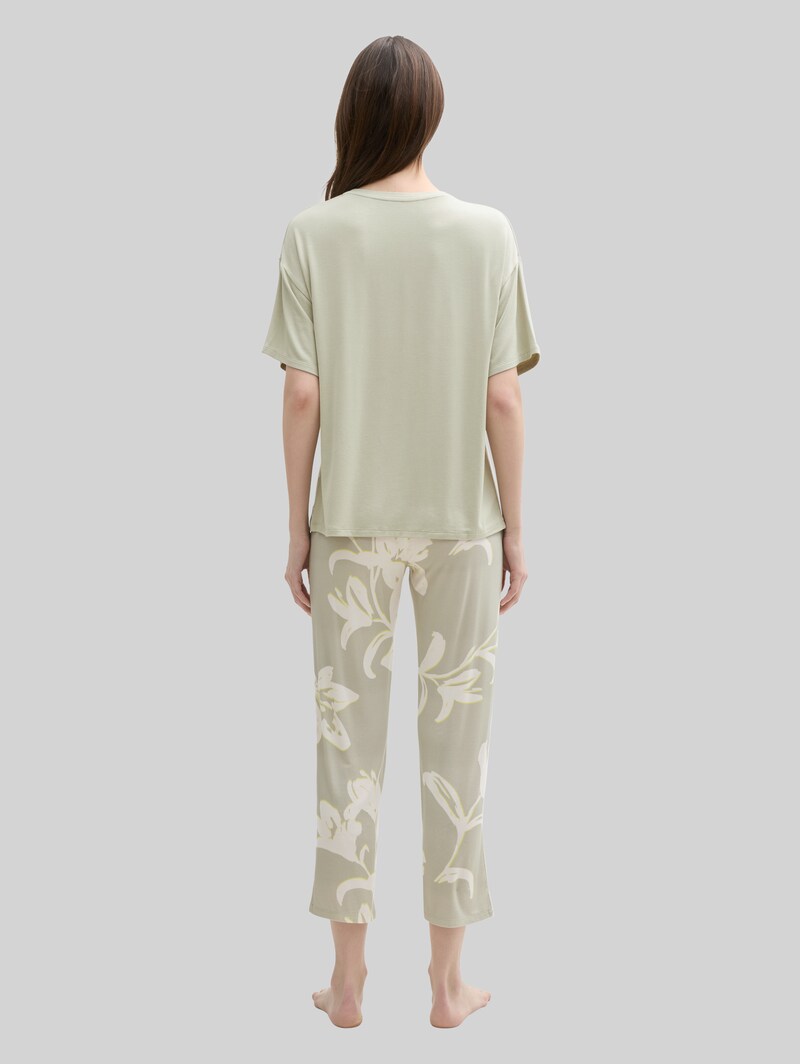 Tom Tailor Pyjama-Set mit Allover-Print - Grün-hell-allover
