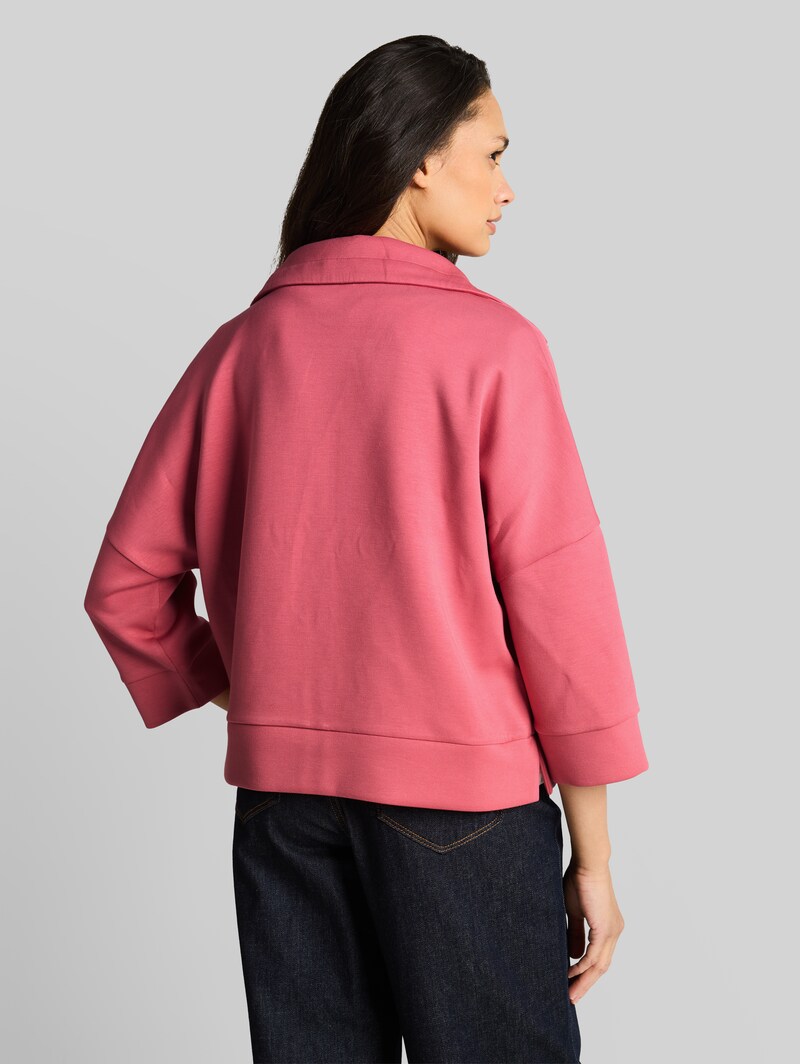 Tom Tailor Boxy Fit Scuba Sweatjacke - Cozy Pink