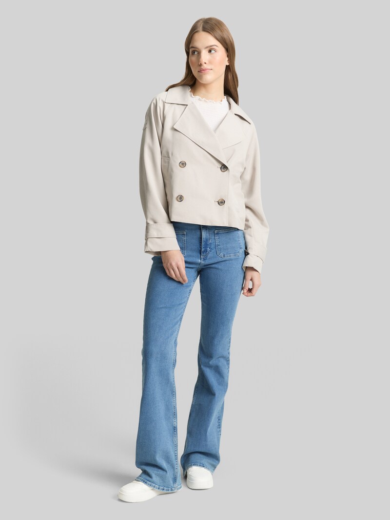 Tom Tailor TTAVA FLARED Jeans mit aufgesetzten Taschen - Light Stone Blue Denim