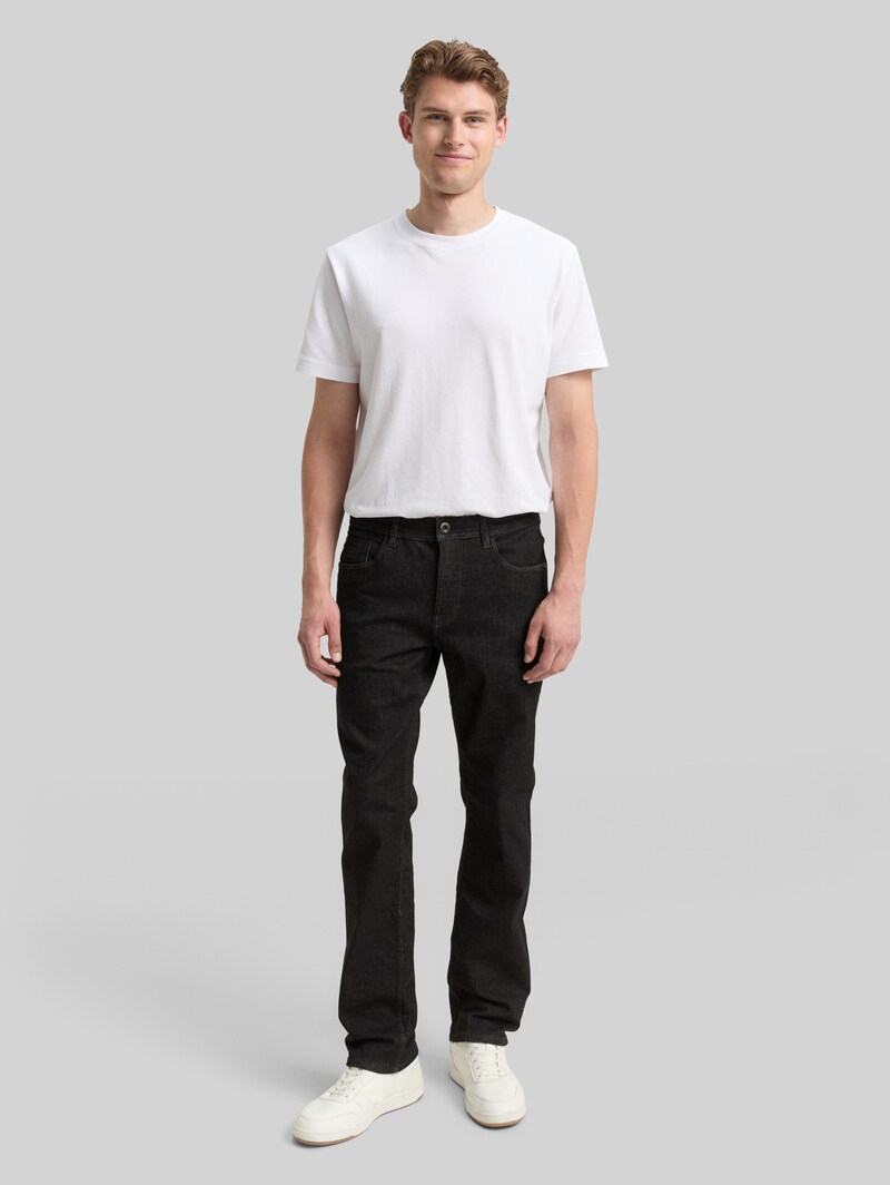Tom Tailor TTMARVIN STRAIGHT Jeans mit Superstretch - Clean Rinsed Black Denim