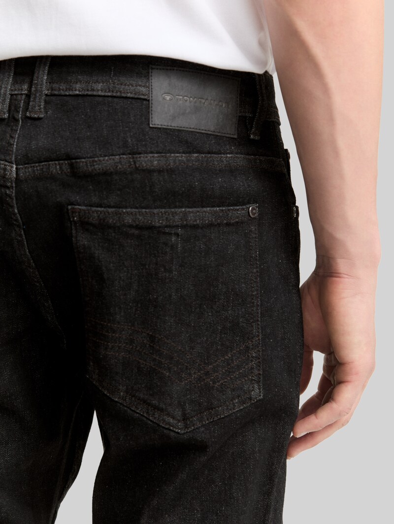 Tom Tailor TTMARVIN STRAIGHT Jeans mit Superstretch - Clean Rinsed Black Denim