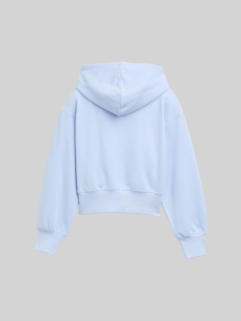 Tom Tailor Cropped Hoodie Sweatshirt - Pale Morning Blue Tom Tailor Cropped Hoodie Sweatshirt - Pale Morning Blue