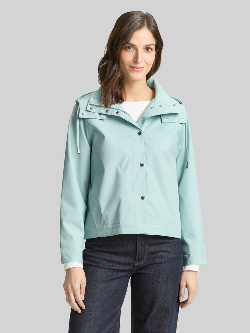 Tom Tailor Ultralight Short Parka aus wasserabweisendem Material - Blue Haze Tom Tailor Ultralight Short Parka aus wasserabweisendem Material - Blue Haze