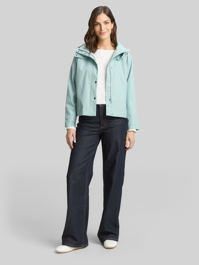 Tom Tailor Ultralight Short Parka aus wasserabweisendem Material - Blue Haze