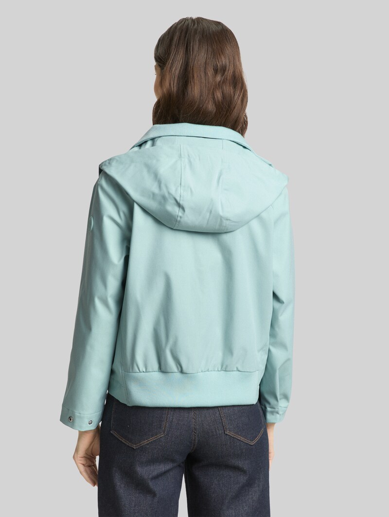 Tom Tailor Ultralight Short Parka aus wasserabweisendem Material - Blue Haze