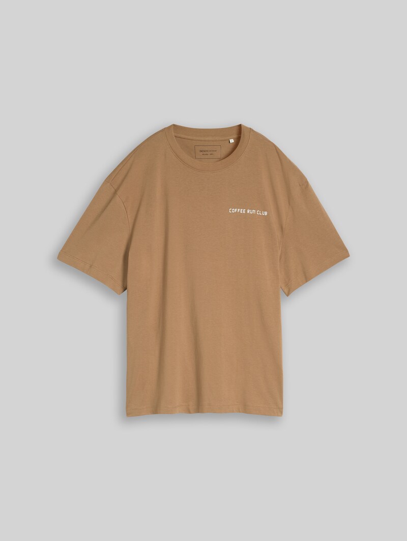 Tom Tailor Relaxed Fit T-Shirt mit Rückenprint - Malt Brown