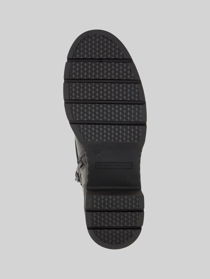 Tom Tailor Gefütterte Absatzstiefel mit Logo-Details - Black
