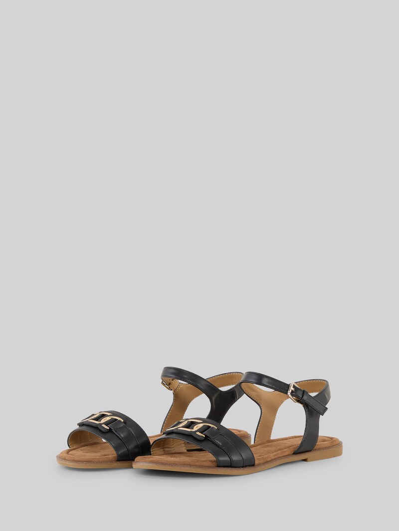 Tom Tailor Flache Sandalen mit weicher Sohle - Black