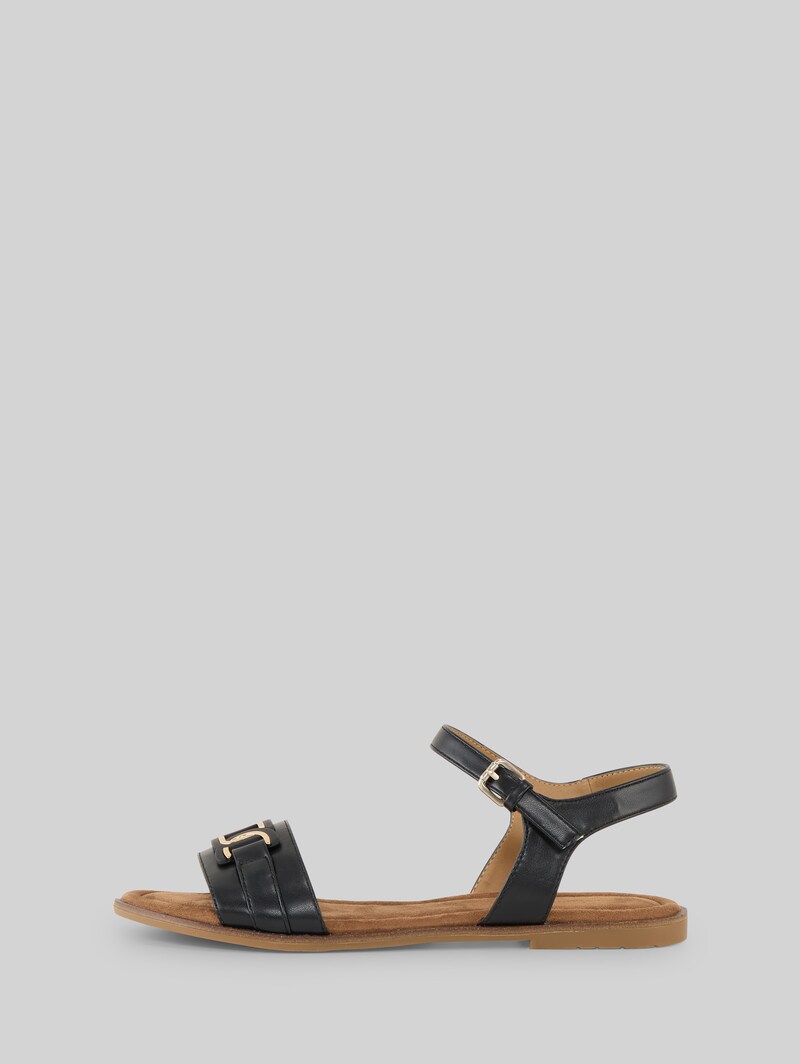 Tom Tailor Flache Sandalen mit weicher Sohle - Black