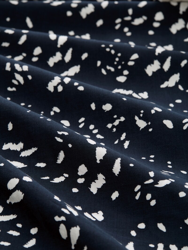 Tom Tailor Loose Fit Palazzo Hose mit Muster - Navy Dot