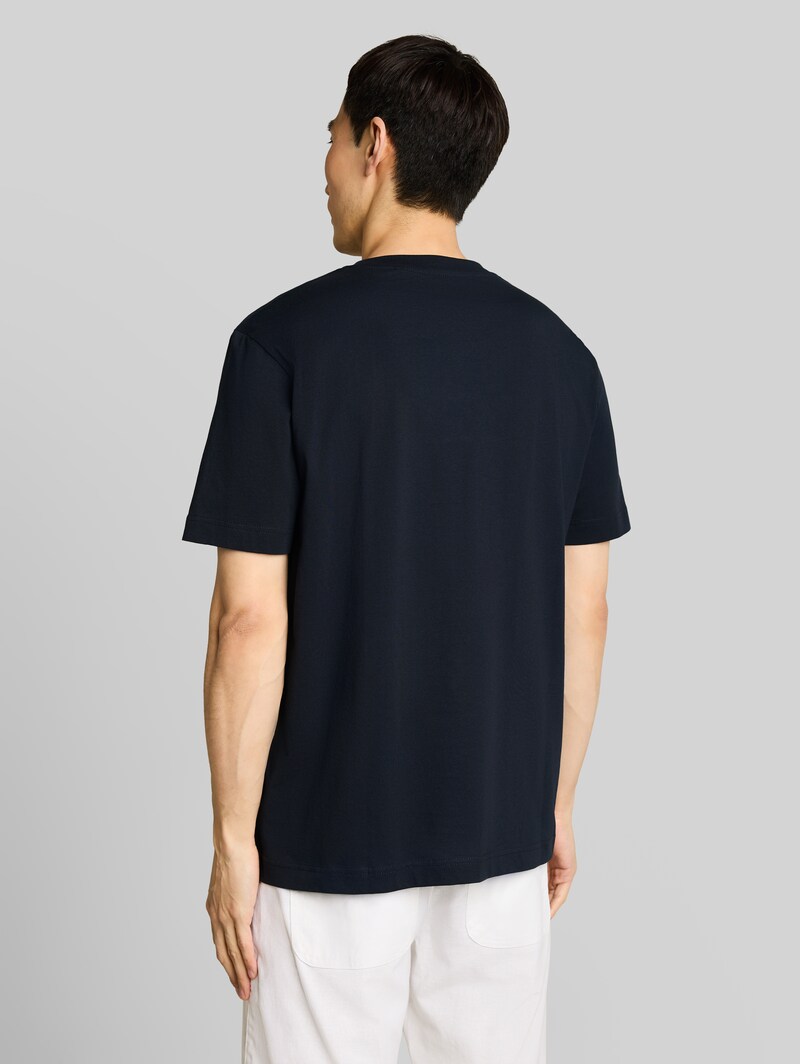Tom Tailor T-Shirt mit Print - Sky Captain Blue