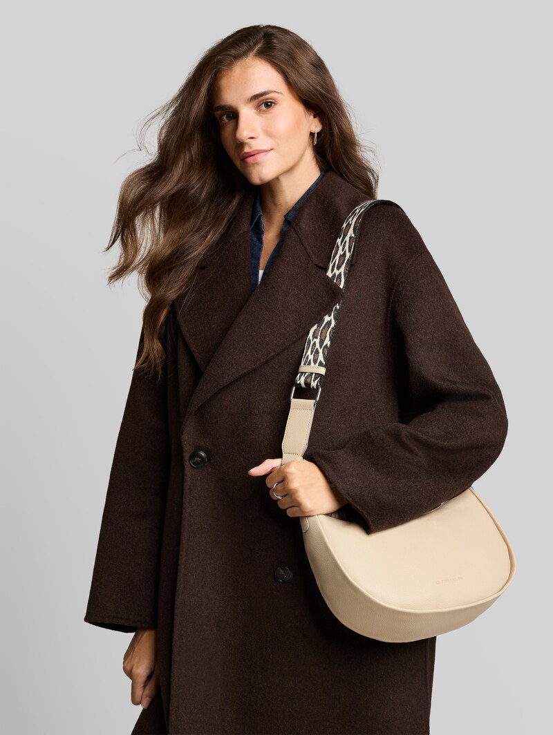 Tom Tailor TTTATIANA Umhängetasche mit gemustertem Webriemen - Beige / Beige