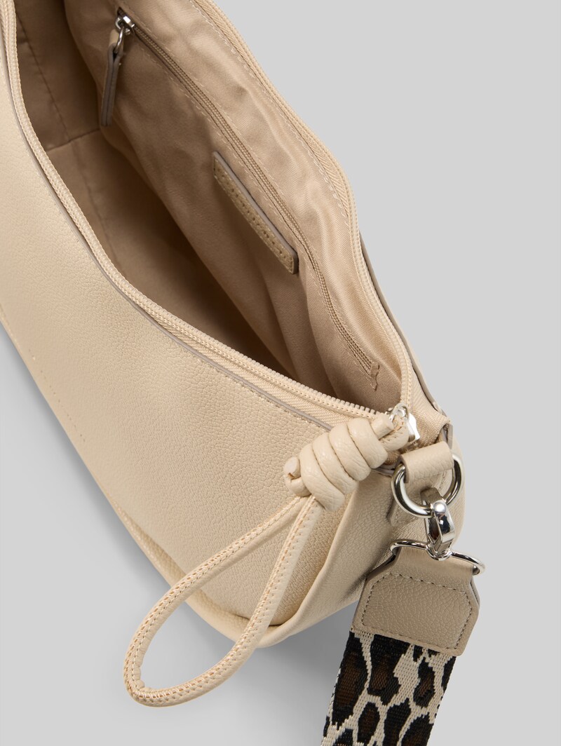 Tom Tailor TTTATIANA Umhängetasche mit gemustertem Webriemen - Beige / Beige