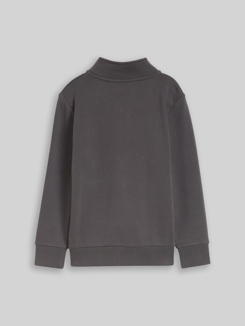 Tom Tailor College Sweatjacke mit Stehkragen - Dark Urban Grey