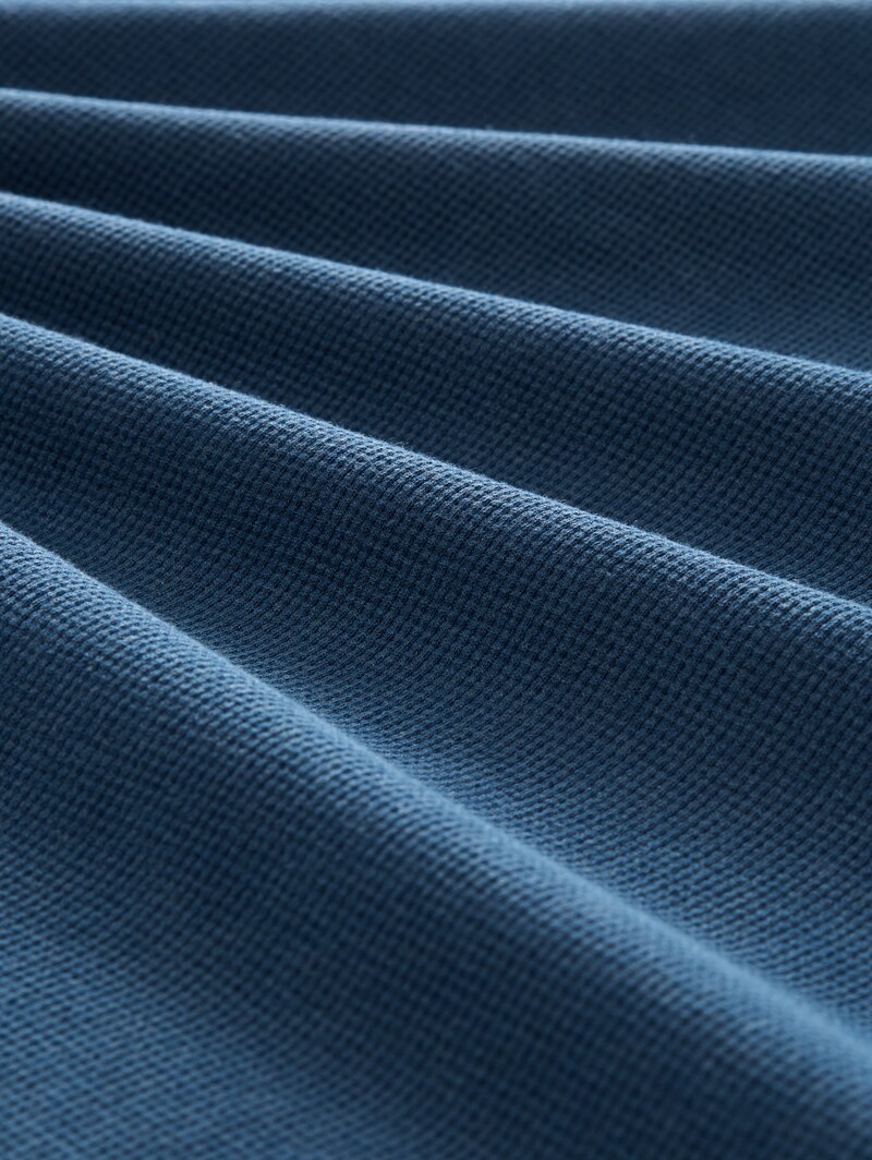 Tom Tailor T-Shirt mit Waffelstruktur - Dark Duck Blue