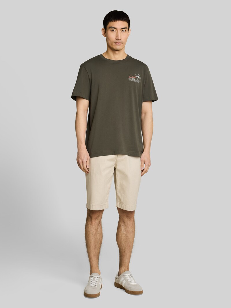 Tom Tailor T-Shirt mit Print - Deep Leaf Green