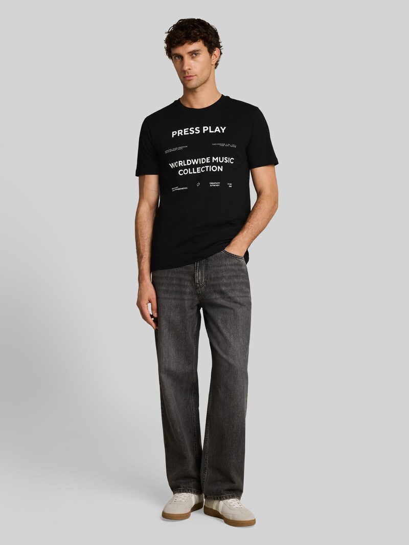 Tom Tailor T-Shirt mit Print - Black