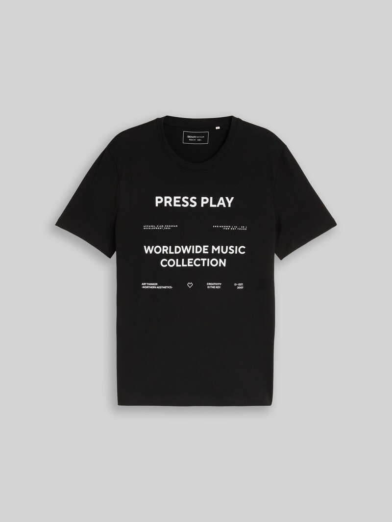 Tom Tailor T-Shirt mit Print - Black