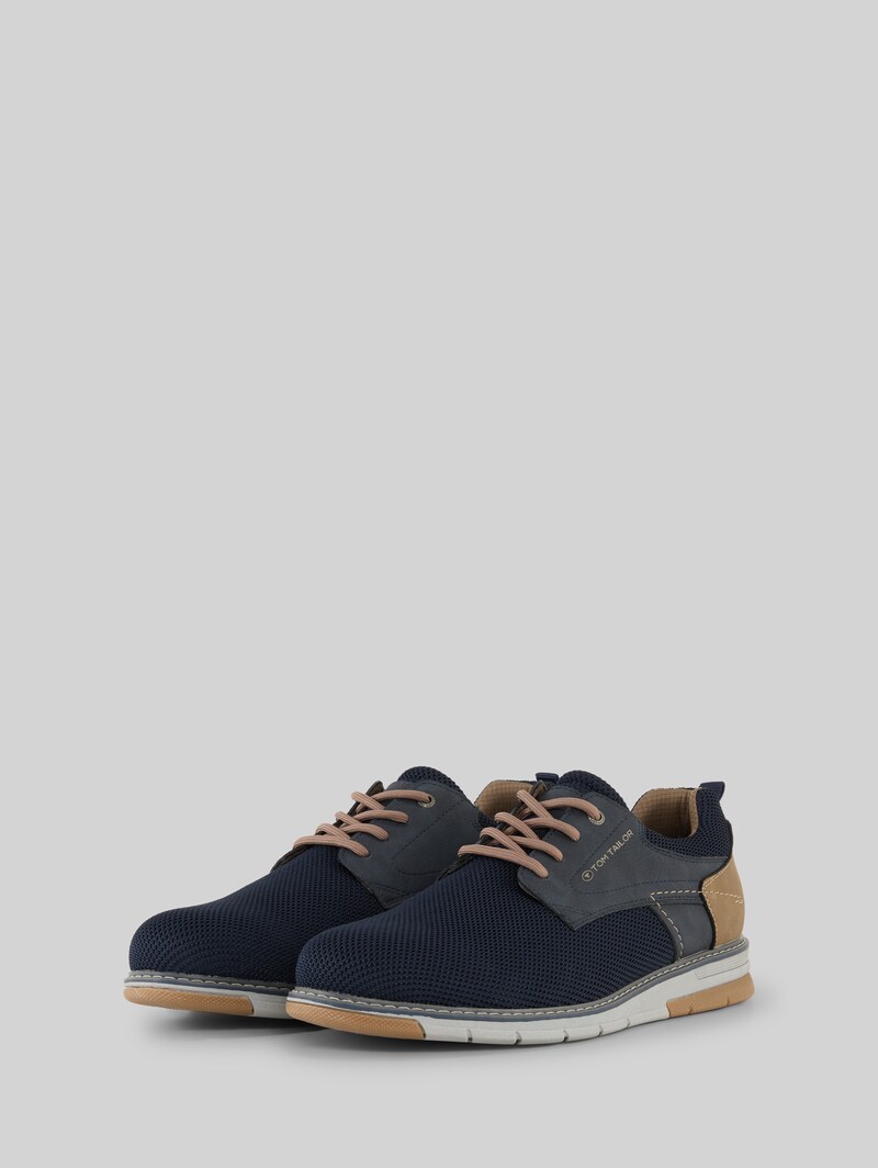 Tom Tailor Schnürschuhe im Knitted-Look - Navy