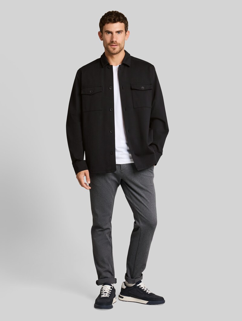 Tom Tailor Sweat-Overshirt mit Taschen - Black