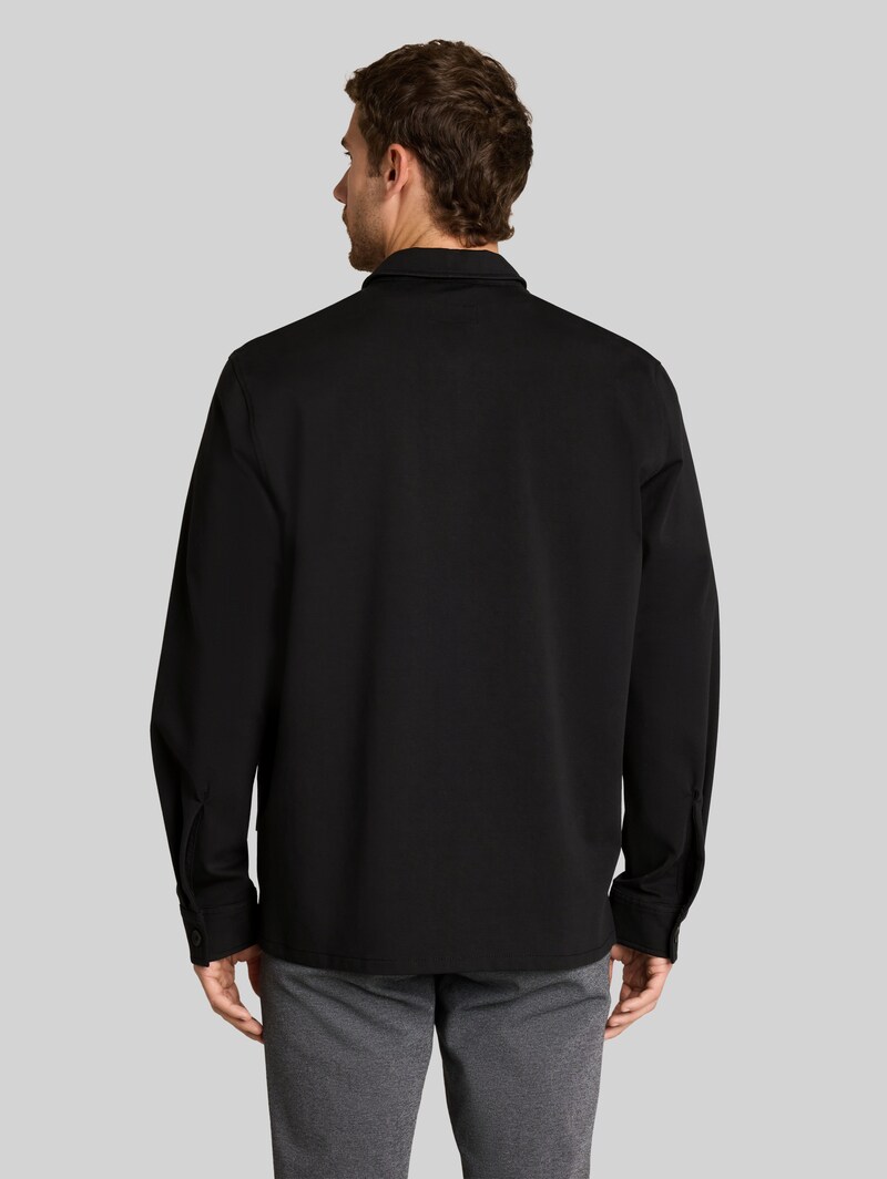 Tom Tailor Sweat-Overshirt mit Taschen - Black