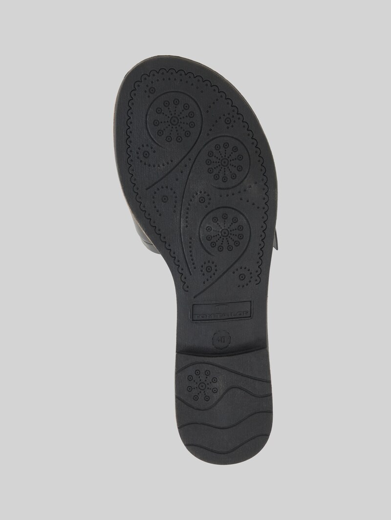 Tom Tailor Flache Sandalen mit Schleifen-Detail - Black