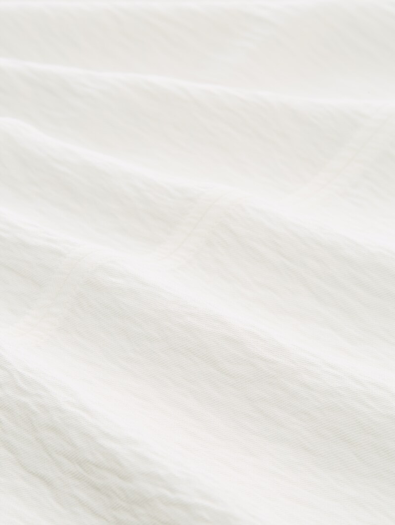 Tom Tailor Crinkle Bluse mit Raffungen - Whisper White