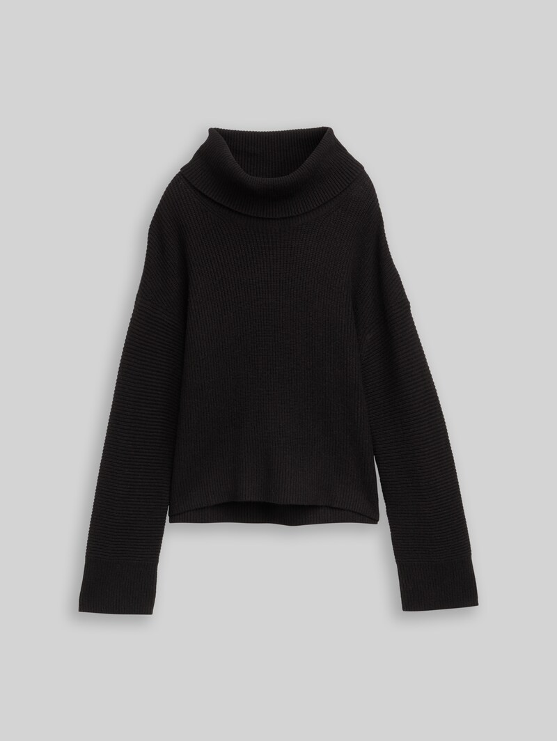 Tom Tailor Oversize Rollkragenpullover - Deep Black