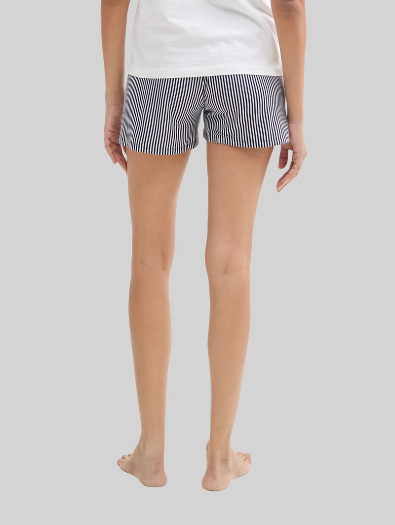 Tom Tailor Pyjama-Shorts mit Streifenmuster - Blue Stripes
