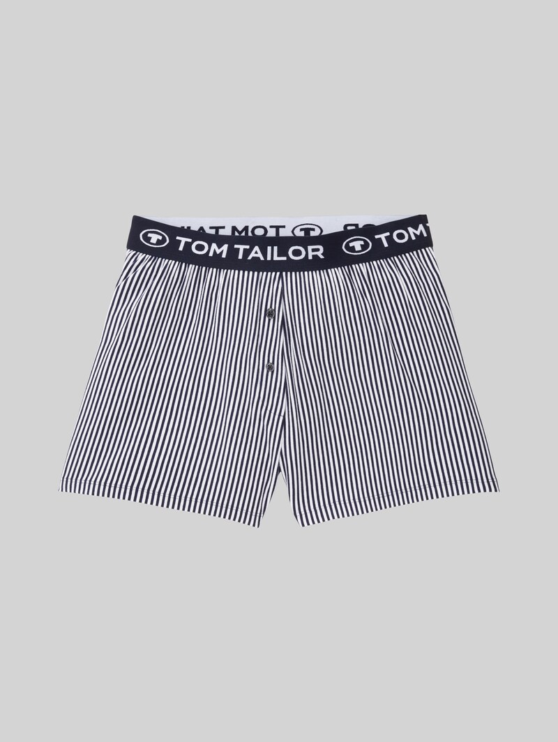 Tom Tailor Pyjama-Shorts mit Streifenmuster - Blue Stripes