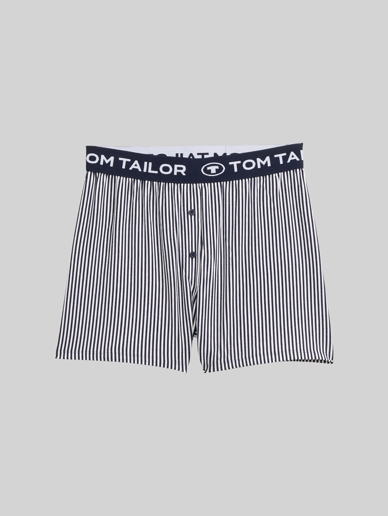 Tom Tailor Pyjama-Shorts mit Streifenmuster - Blue Stripes