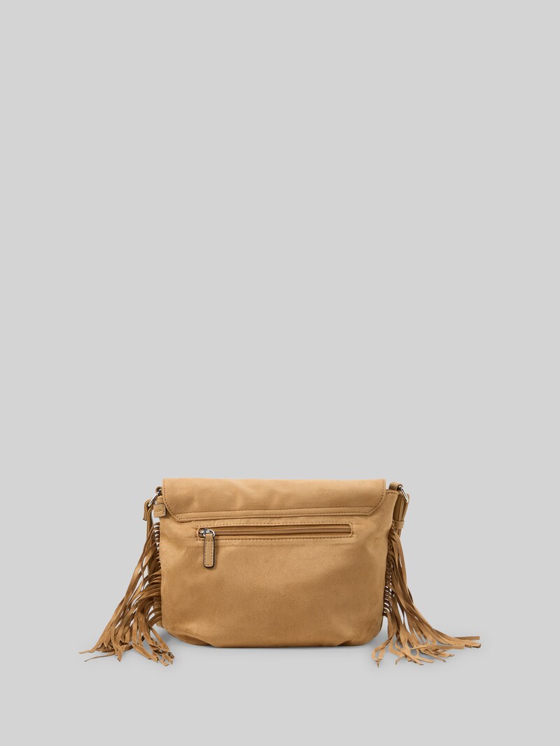 Tom Tailor TTDEYANIRA Überschlagtasche mit Fransen - Camel / Camel Nature