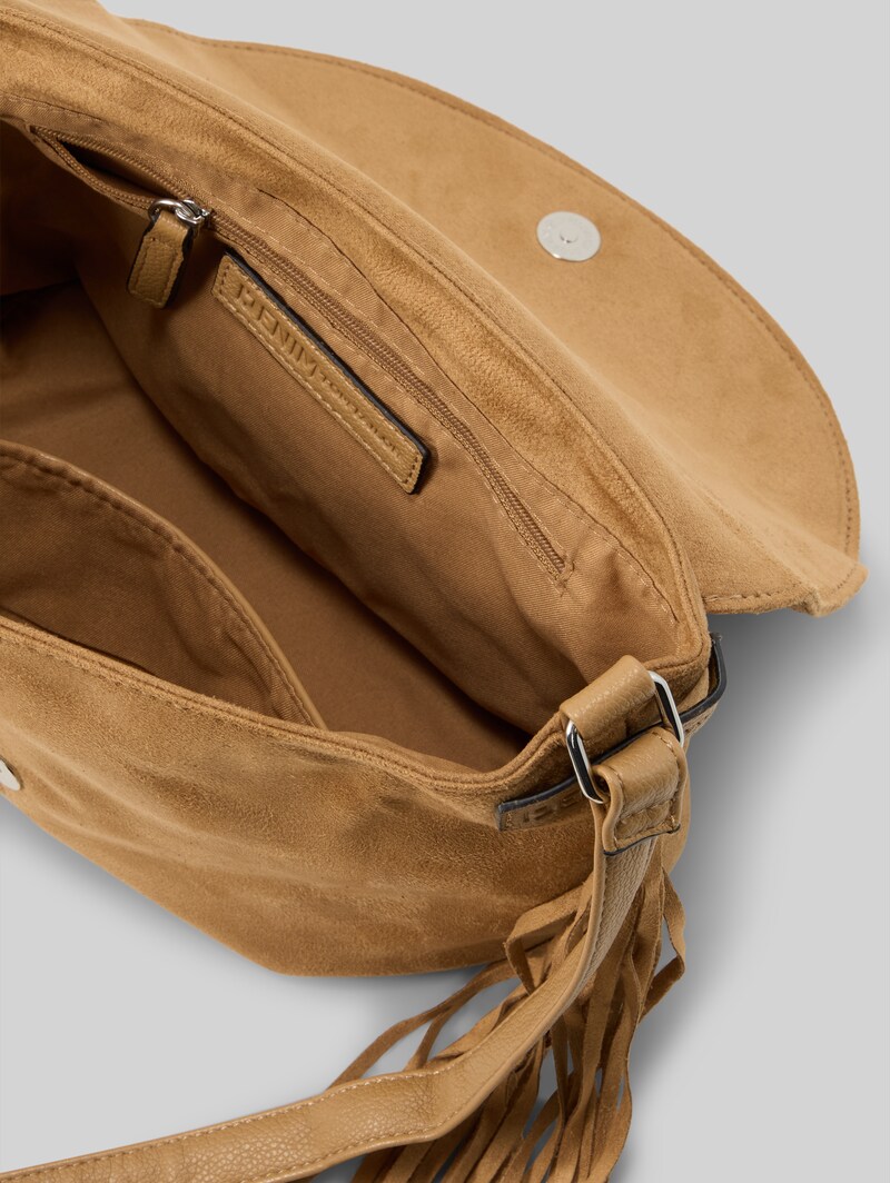 Tom Tailor TTDEYANIRA Überschlagtasche mit Fransen - Camel / Camel Nature