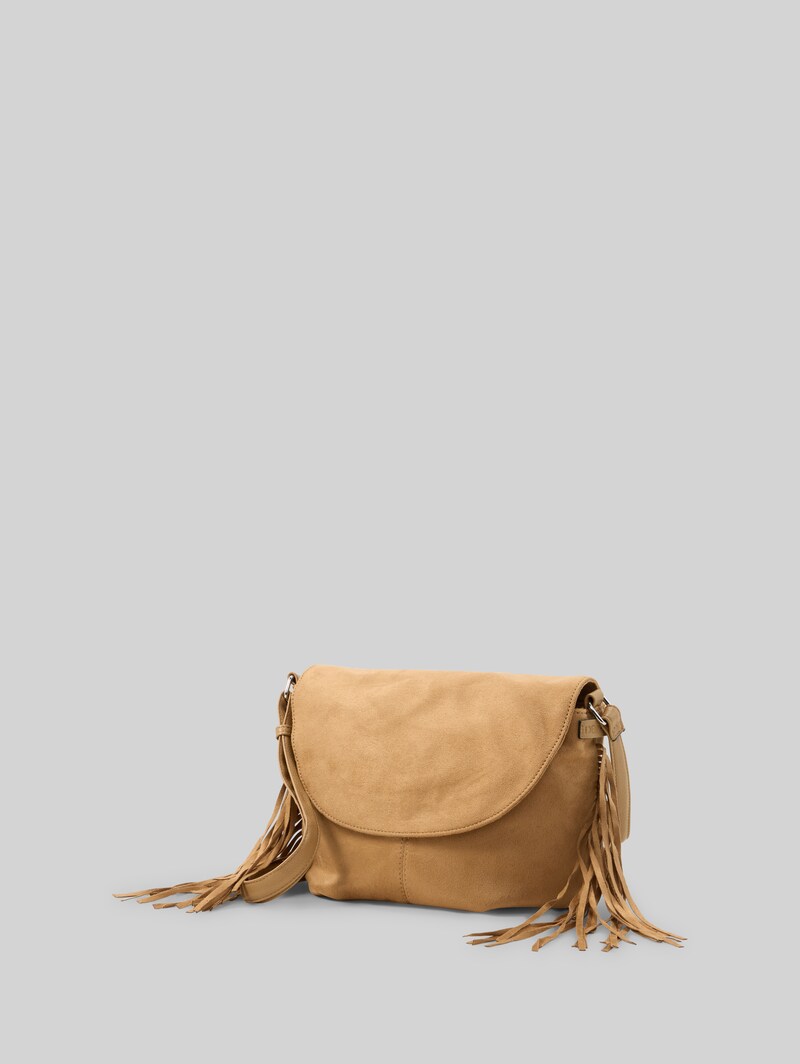 Tom Tailor TTDEYANIRA Überschlagtasche mit Fransen - Camel / Camel Nature