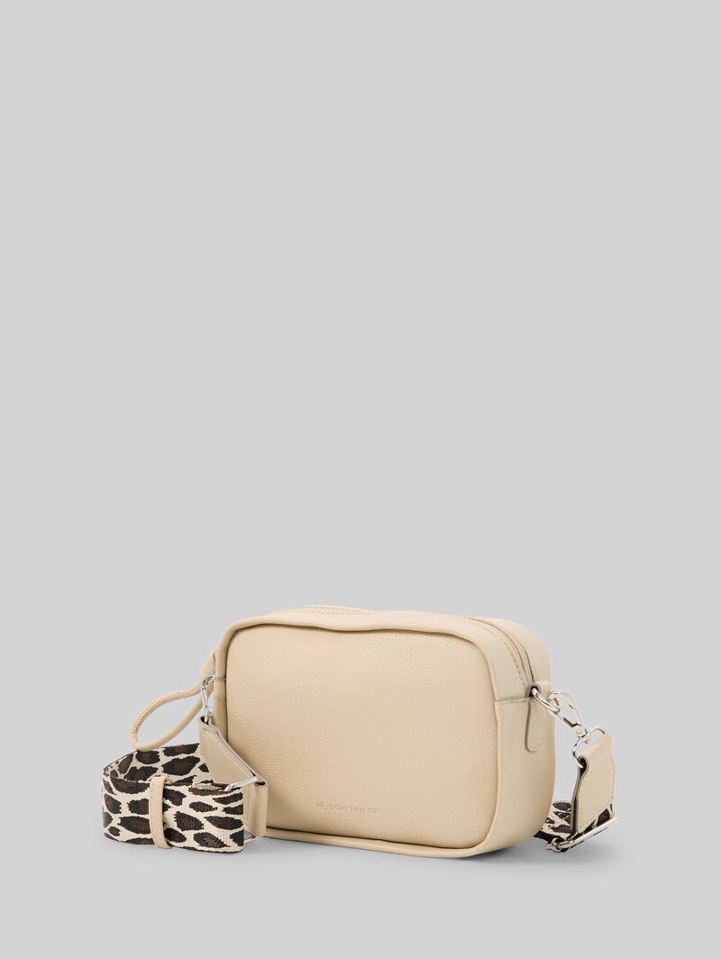 Tom Tailor TTTATIANA Umhängetasche mit gemustertem Webriemen - Beige / Beige