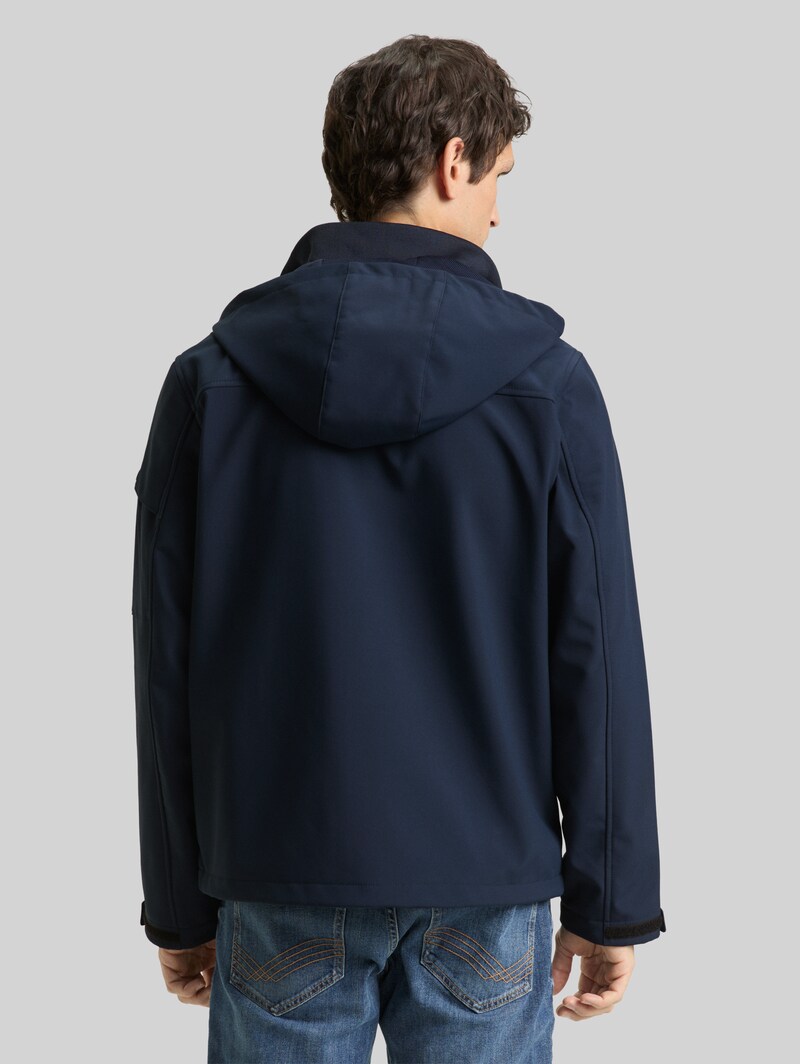 Tom Tailor Softshell Jacke mit Kapuze - Sky Captain Blue