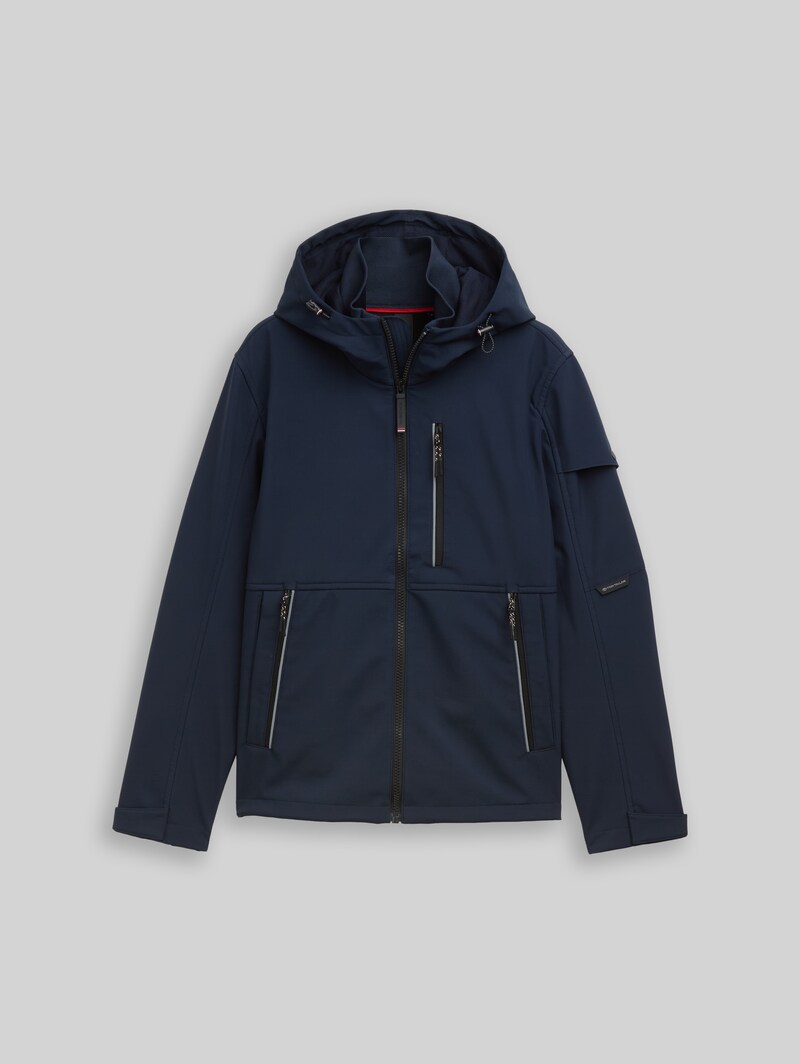Tom Tailor Softshell Jacke mit Kapuze - Sky Captain Blue