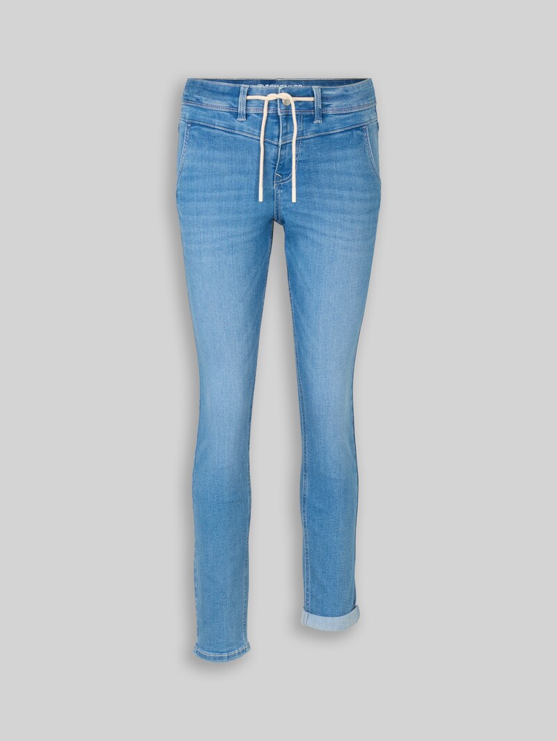Tom Tailor TTMAYA TAPERED Stretch Jeans mit Kordelzug - Bright Blue Denim
