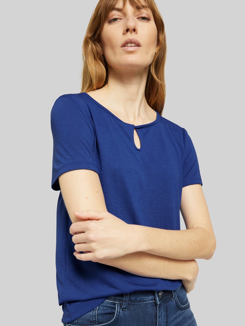 Tom Tailor T-Shirt mit Knotendetail - Anemone Blue
