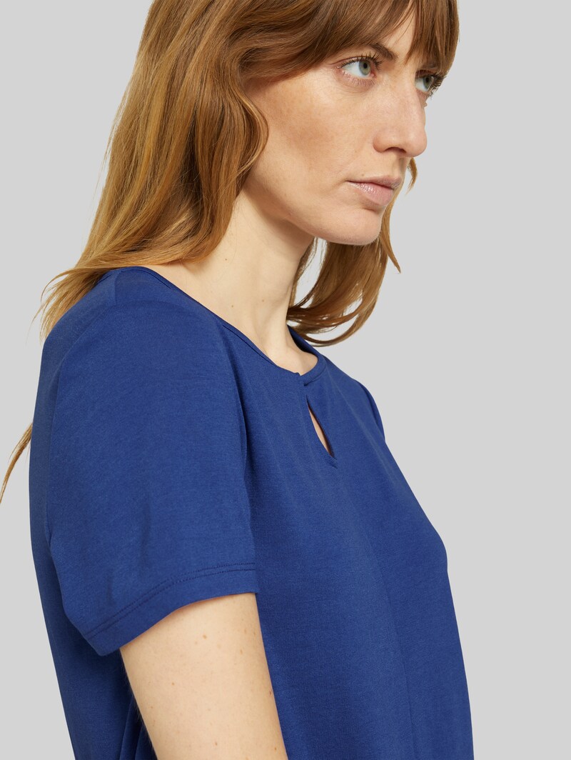 Tom Tailor T-Shirt mit Knotendetail - Anemone Blue
