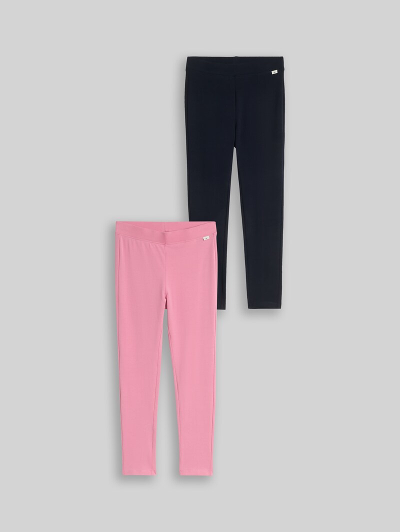 Tom Tailor Basic Leggings im 2-er Pack - Sky Captain Blue