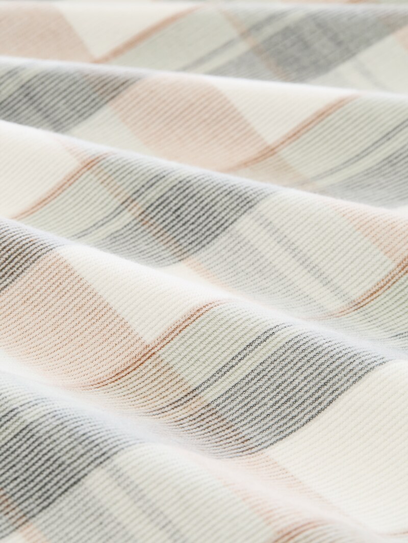 Tom Tailor Cord Overshirt mit Karomuster - Off White Mint Check