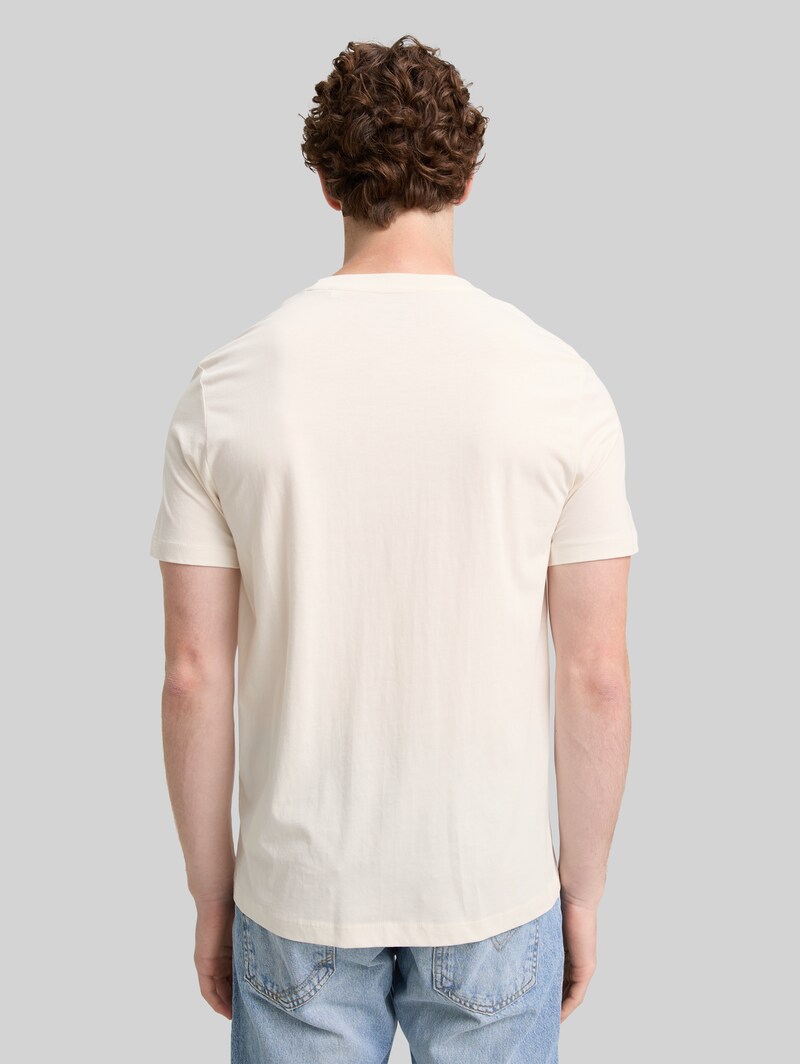 Tom Tailor T-Shirt mit Print - Gardenia White