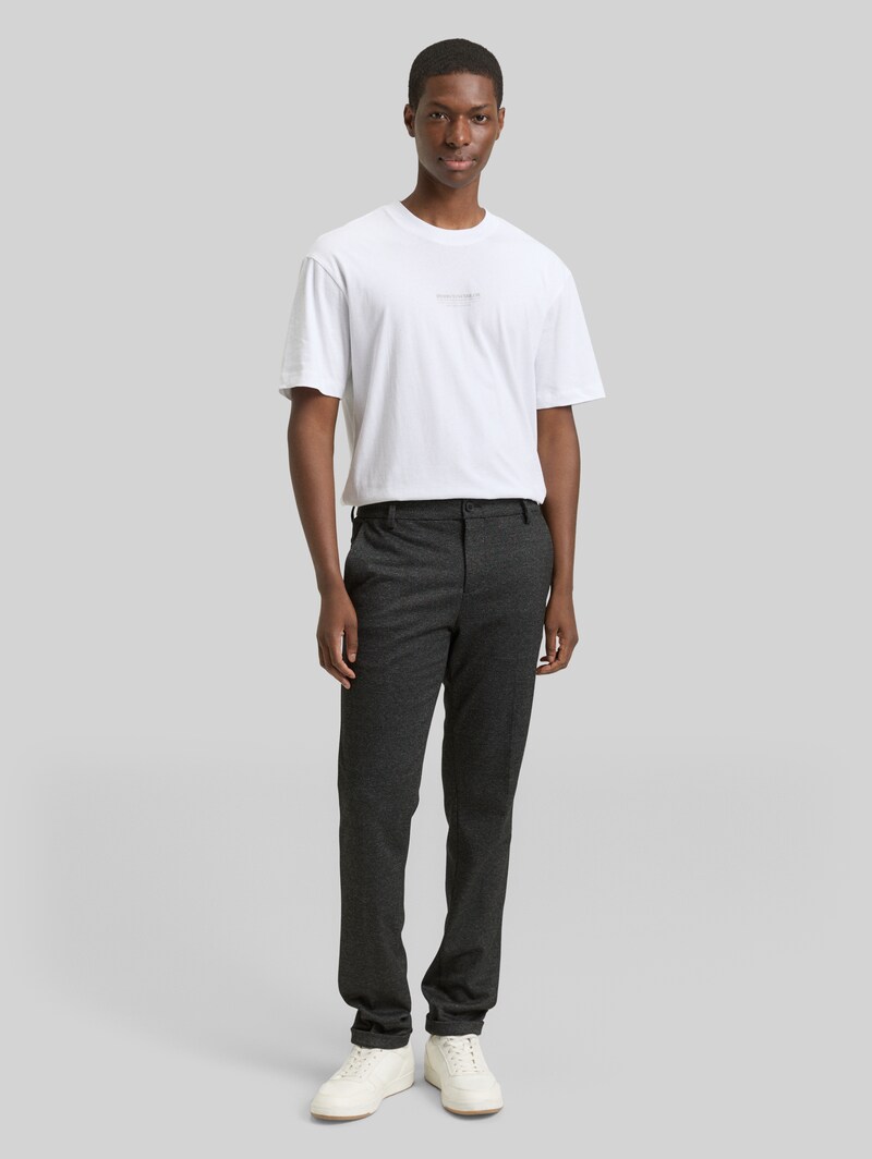 Tom Tailor TTSLIM Chino Hose - Black White Grindel