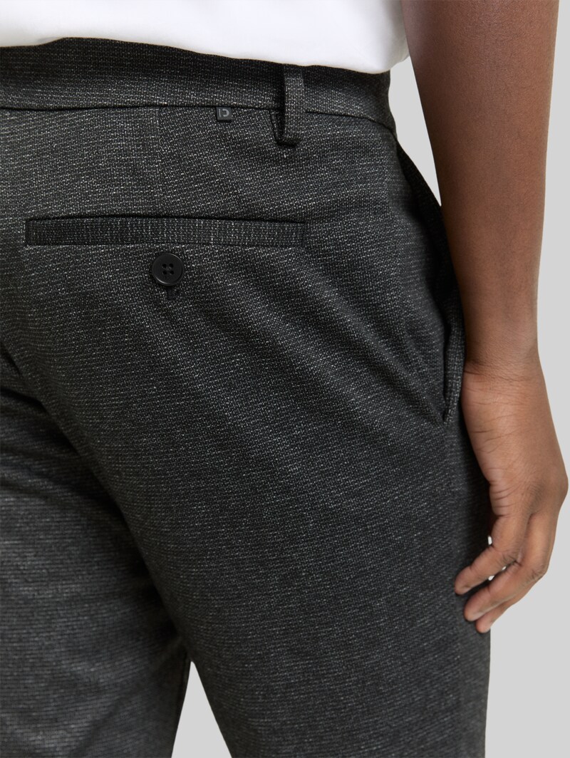 Tom Tailor TTSLIM Chino Hose - Black White Grindel
