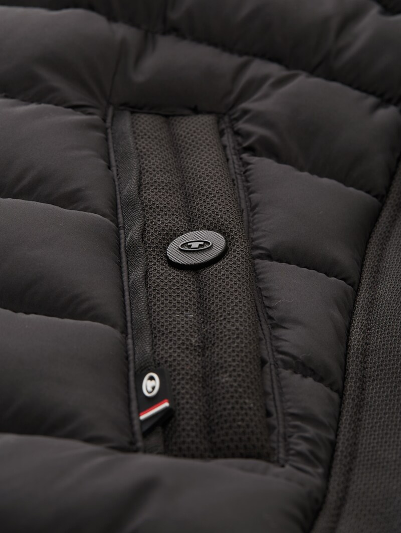 Tom Tailor Hybrid Steppweste mit Stehkragen - Black