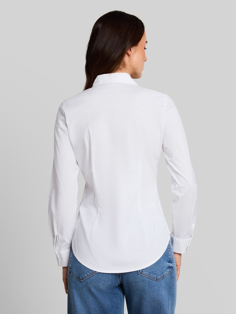 Tom Tailor Fitted Popeline Hemdbluse - White