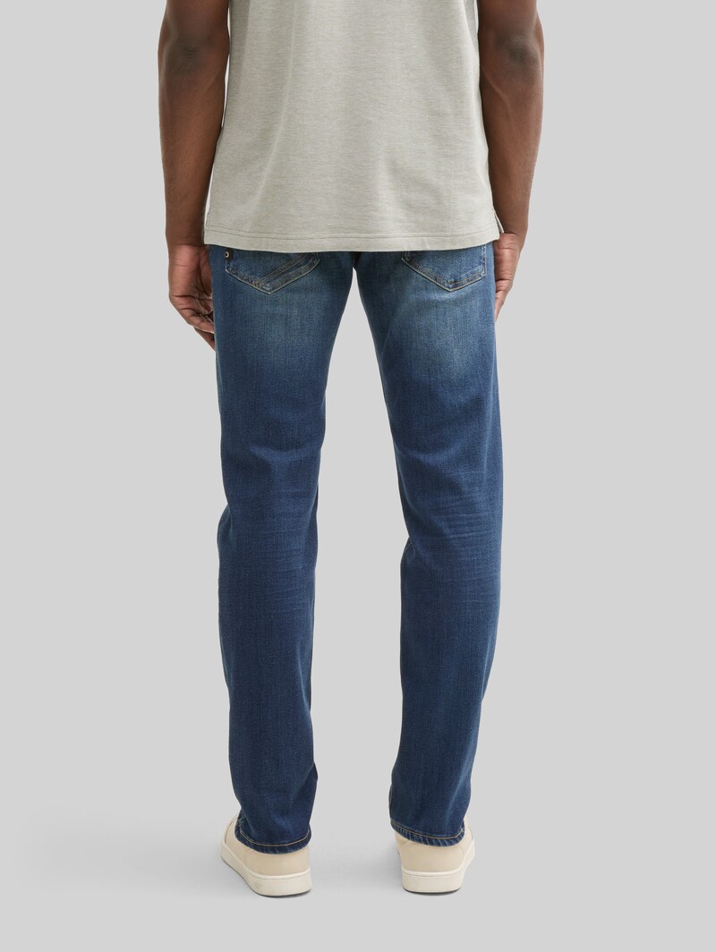 Tom Tailor TTAEDAN STRAIGHT Jeans - Used Dark Stone Blue Denim Tom Tailor TTAEDAN STRAIGHT Jeans - Used Dark Stone Blue Denim