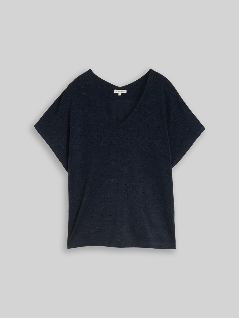 Tom Tailor Loose Fit Ajour T-Shirt - Sky Captain Blue